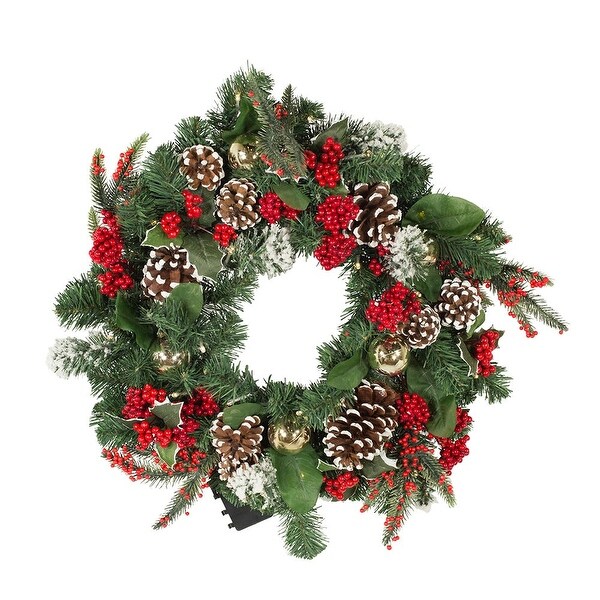 multi colored battery operated wreath