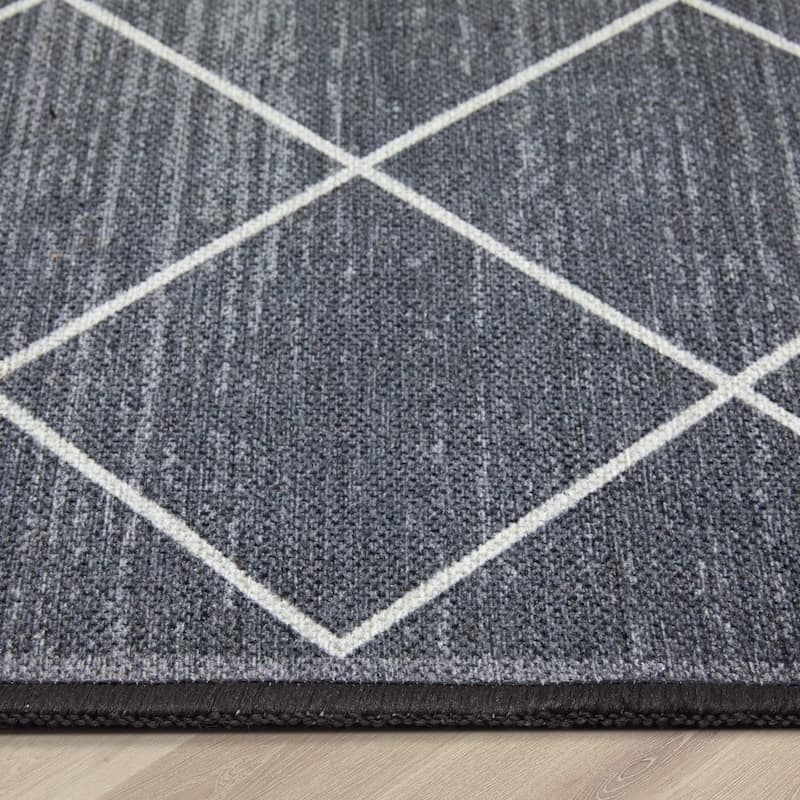 Well Woven Kings Court Clover Lattice Modern Area Rug