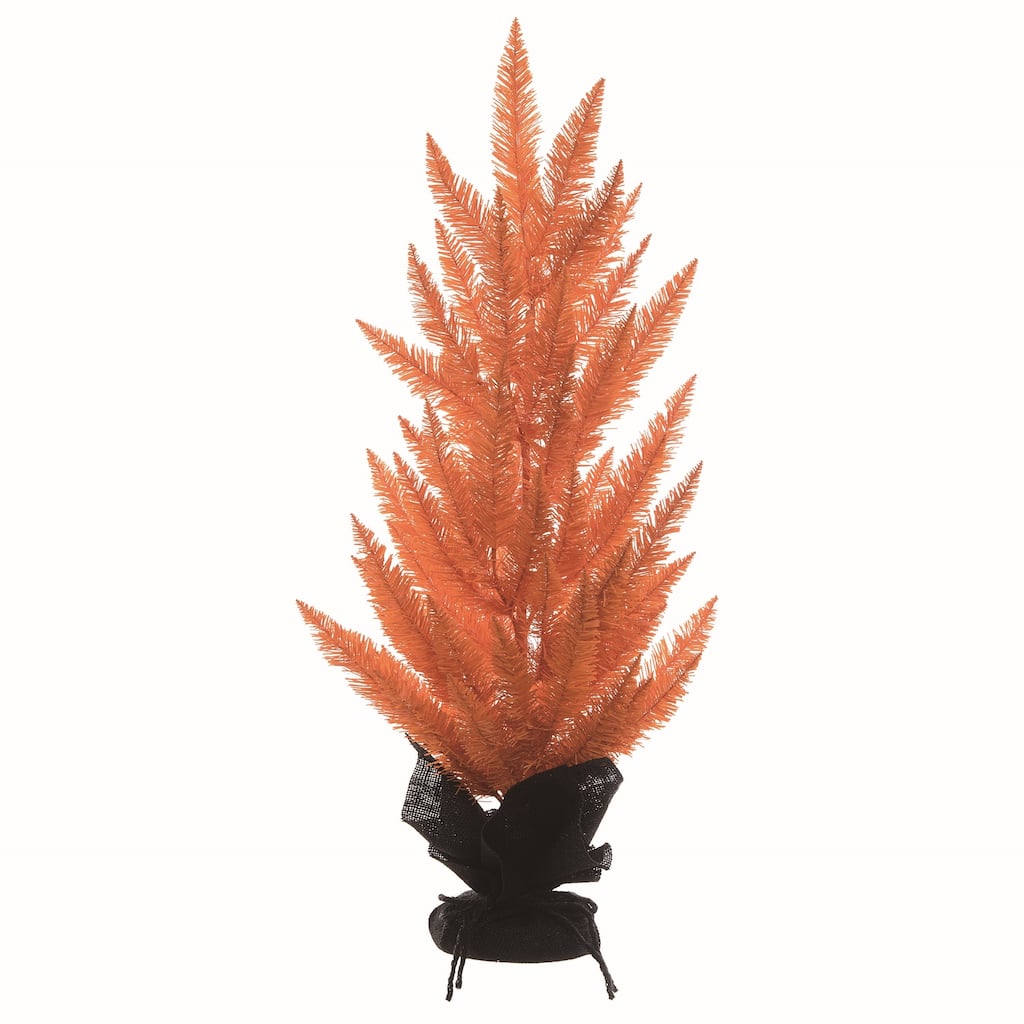 Transpac Artificial 28 in. Orange Halloween Vibrant Tree with Stand