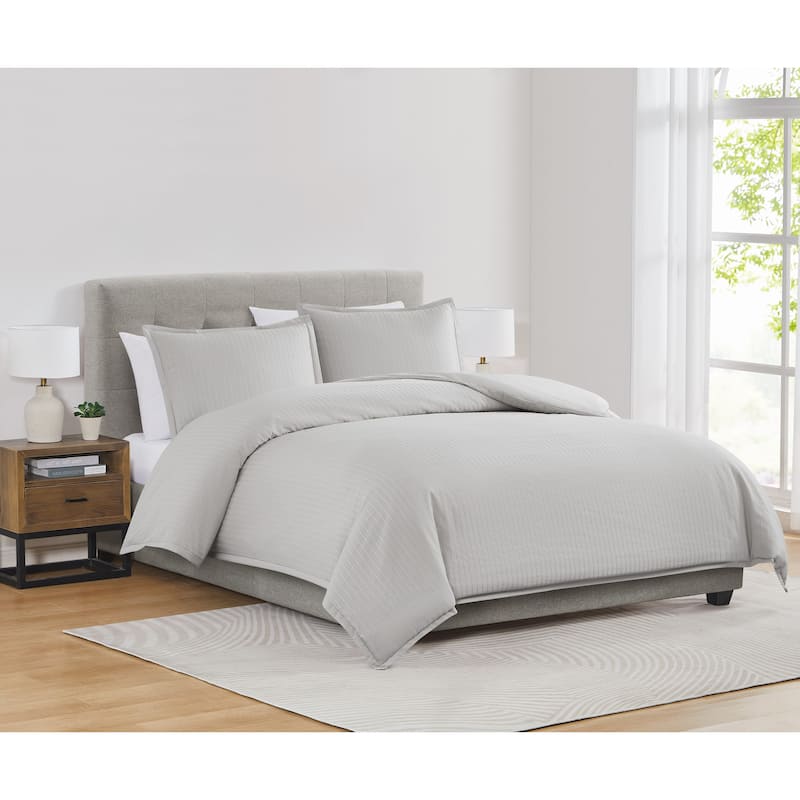 Royal Velvet Olivia Stripe 3 Piece Duvet Cover Set