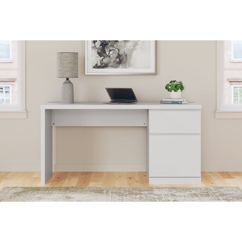 Signature Design by Ashley Onita White 60" Home Office Desk