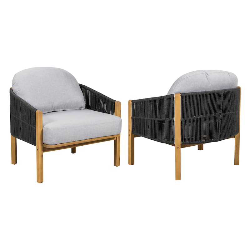 Set of 2 Leisure Chair Dining Chair Club Chair with Wood Frame, Padded Chair Office Chair Reception Chair Side Chair