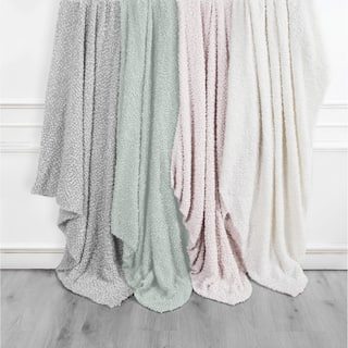 HiEnd Accents Pebble Creek Nubby Knit Super Soft Throw Blanket, 50" x 60"