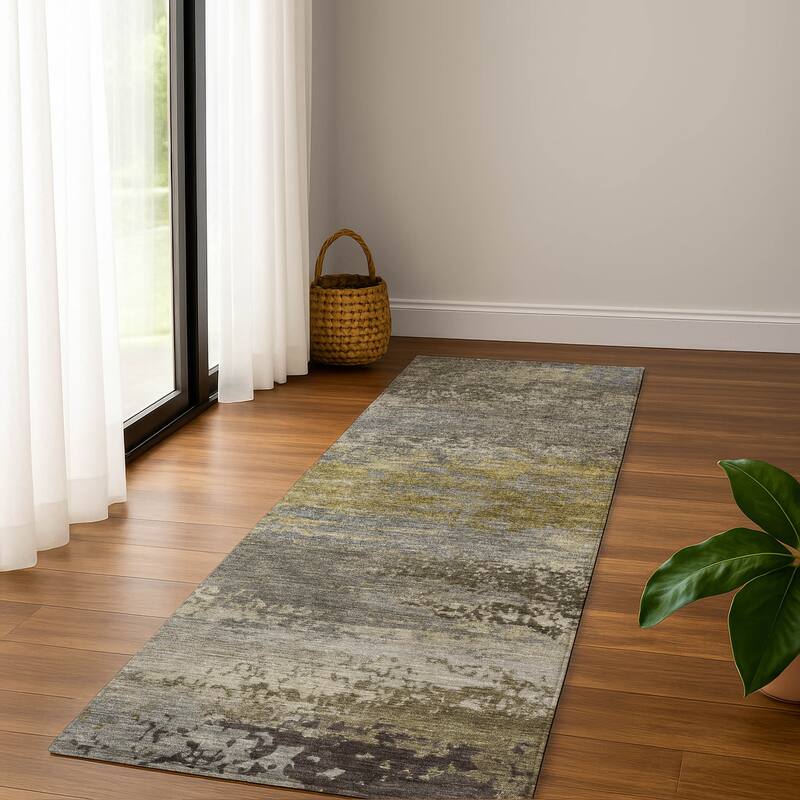 Premium Washable Super Soft Modern Casual Mayfield Rug - Taupe - 2'3" x 7'6"