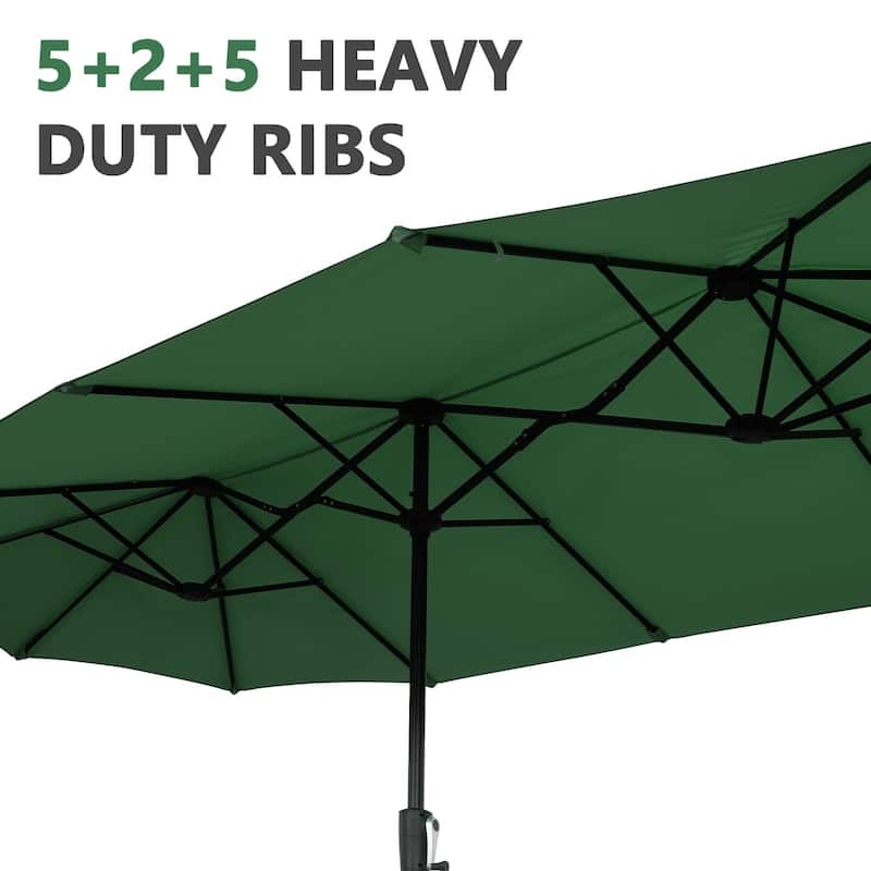 Ainfox 13Ft Large Outdoor Patio Umbrella with Crank With Base