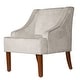 preview thumbnail 9 of 13, Porch & Den Lyric Dove Grey Velvet Swoop Arm Accent Chair