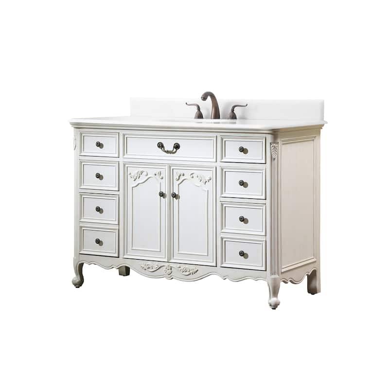 48" Bathroom Vanity Sink - Antique White