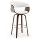 preview thumbnail 70 of 186, 26"/29" Faux Leather Swivel Bar Stools, Wood Counter Stool Pure White - Bar Height