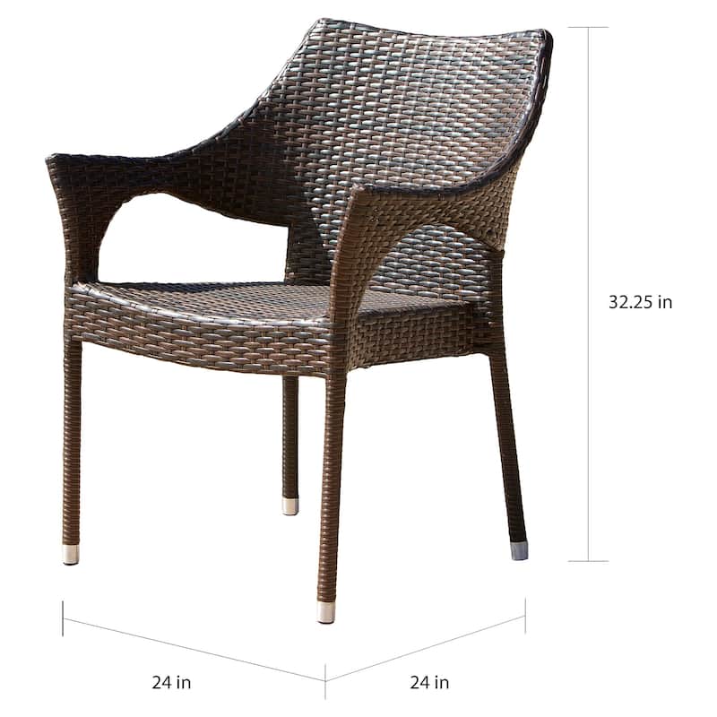 Armstrong Outdoor Multi-Brown 5-piece Dining Wicker Set by Christopher Knight Home