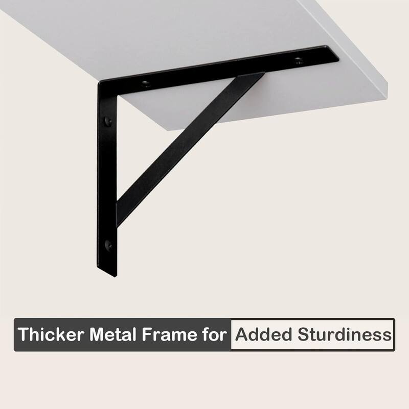 Long Wall Shelves, 47.3Inch Wall Mounted Shelves Set of 2 - 7.9"D x 47.3"W x 6.1"H