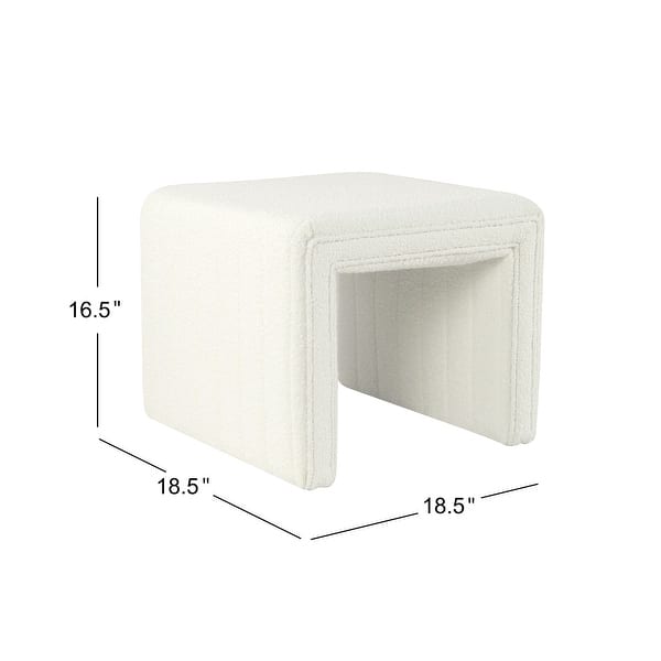 dimension image slide 2 of 12, HomePop Modern Channel Ottoman