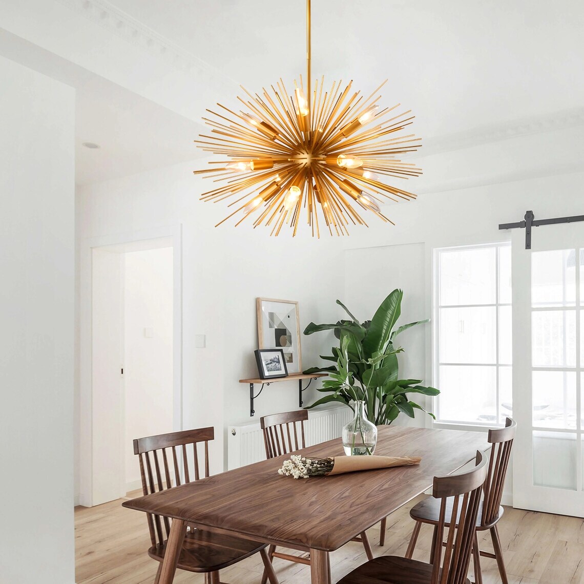 Gold spike light fixture cheap