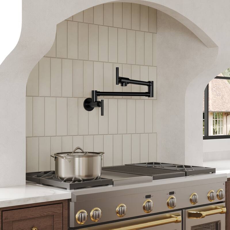 GRANDJOY Single Handle Pull Down Kitchen Faucet with Spot Resistant Finish - Matte Black