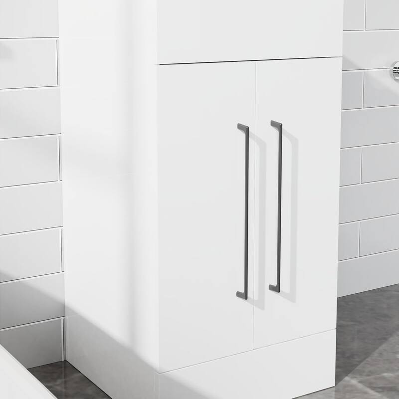GDFStudio - Julian Compact Freestanding Bathroom Vanity with Ceramic Sink and Two-Door Storage Cabinet