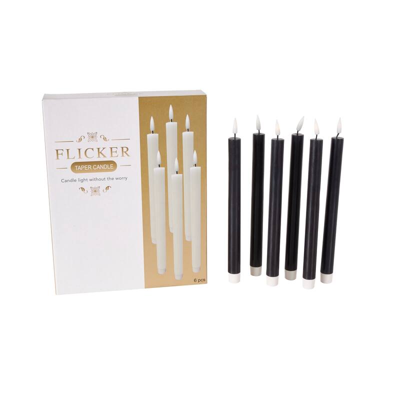 Wax Indoor Outdoor Flameless Candle with Remote Control (Set of 6)