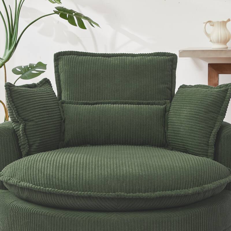 52" Cuddle Sofa Chair with Ottoman for Comfort