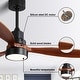 preview thumbnail 67 of 81, 52" and 60" Noiseless Walnut Wood Ceiling Fan with Remote Control,Light Integrated Optional - 52 Inch