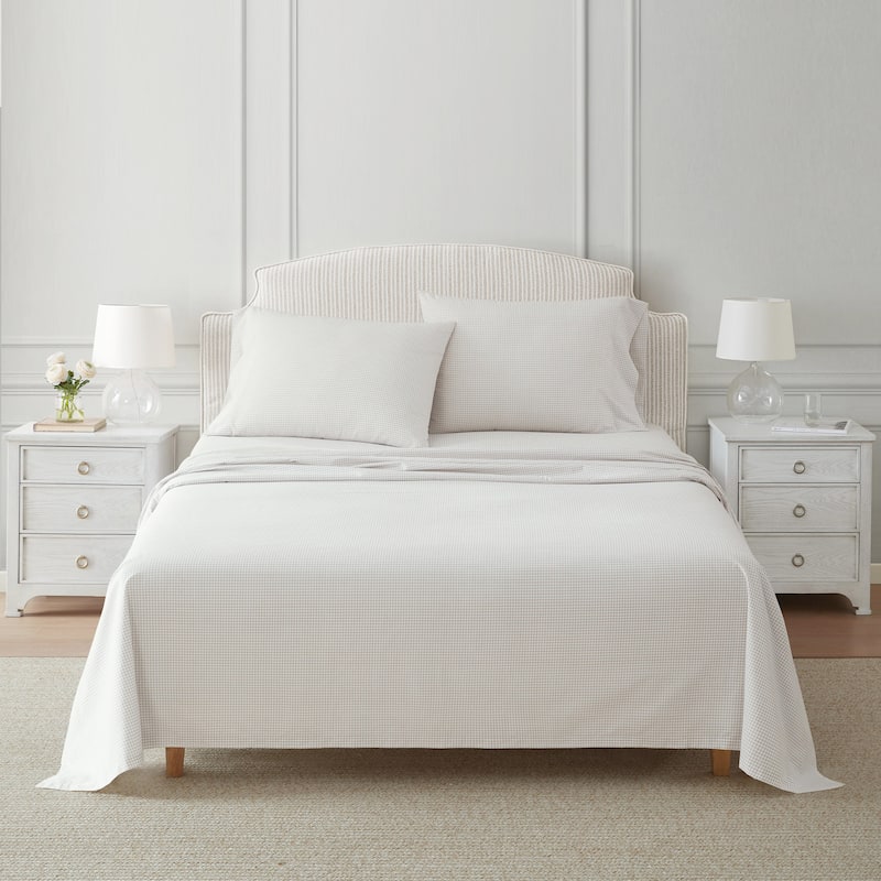 Martha Stewart Printed Cotton Percale Sheet Set