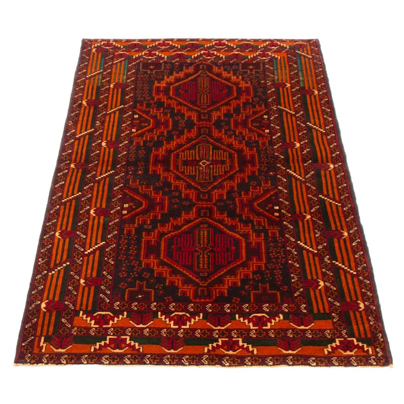 Teimani Burnt Orange Rug 3'7" x 6'6" - 3'7 x 6'6
