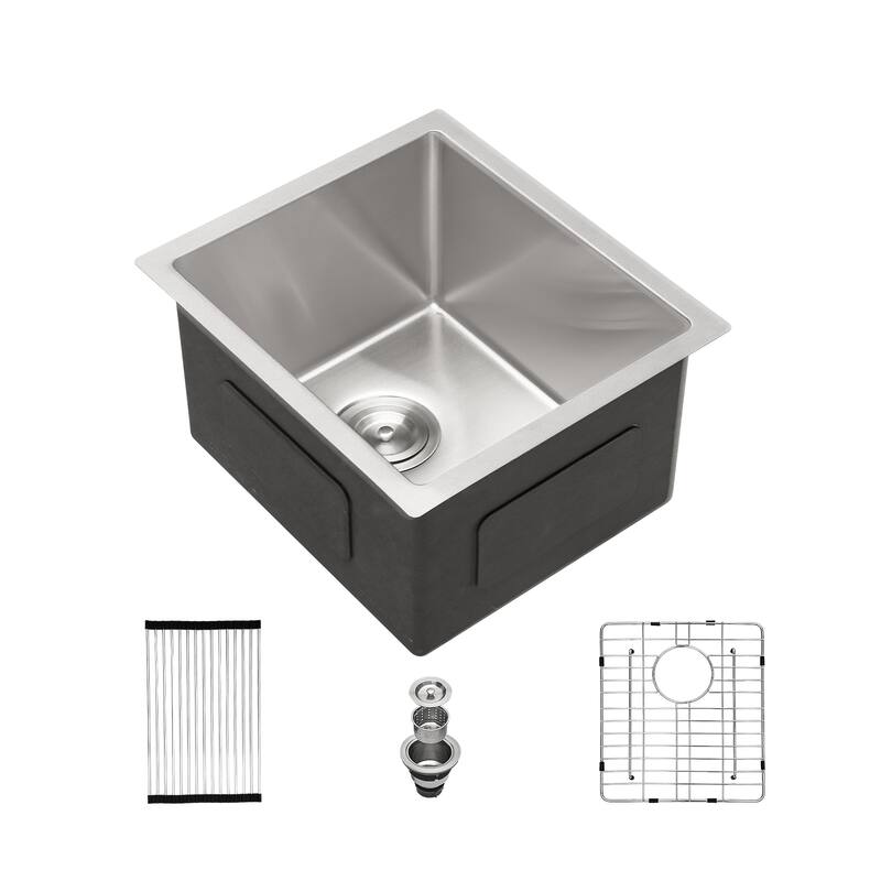 14 Inch Undermount Kitchen Sink 16 Gauge 9 Inch Deep Single Bowl Kitchen Sink Basin