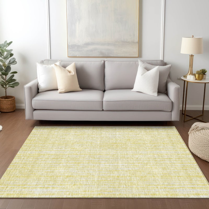 Machine Washable Indoor/ Outdoor Chantille Contemporary Striped Rug
