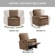 preview thumbnail 46 of 48, Oxford Baby Uptown Upholstered Glider Recliner, GreenGuard Gold Certified, 360° Swivel for Nursery & Living Room