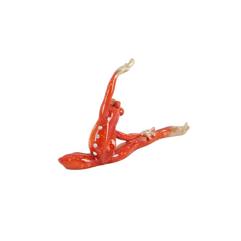 Gold Polystone Frog Decorative Sculpture (Set of 3)