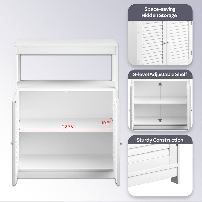 Lavish Home Modern Wall and Floor Spacesaver Bathroom Storage Cabinet