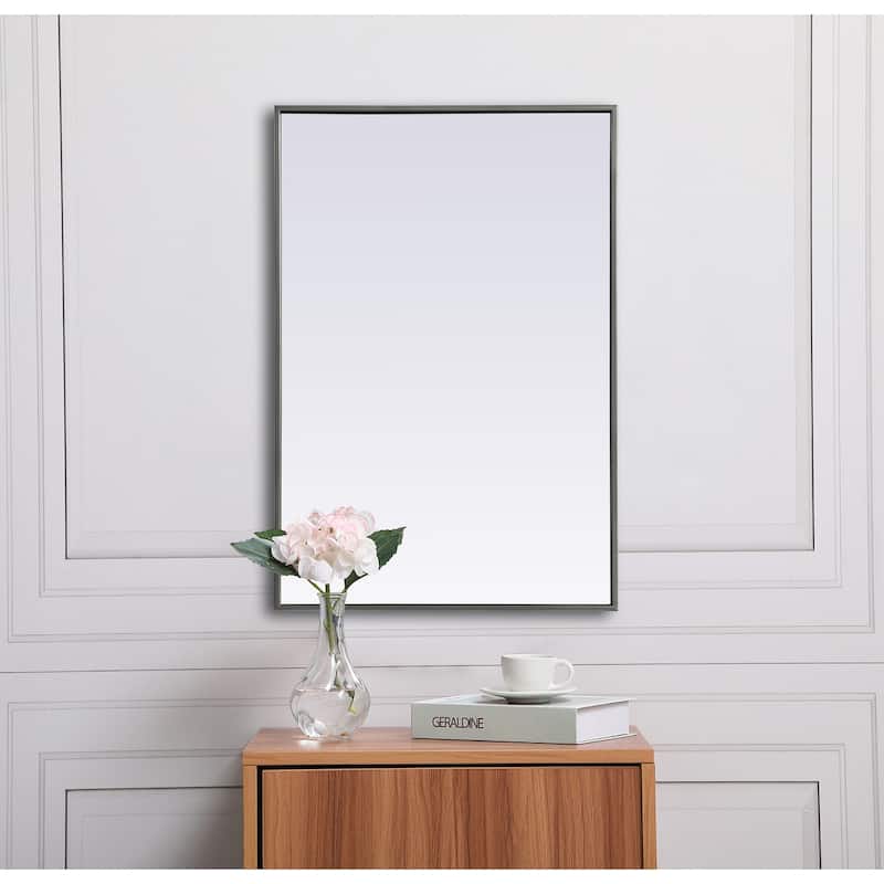 Indigo Home Metal Frame Rectangle Mirror 24x36 Inch