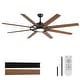 preview thumbnail 14 of 19, 72" Large Ceiling Fan with 3CCT Dimmable LED Light and Remote(8 Reversible Blades）