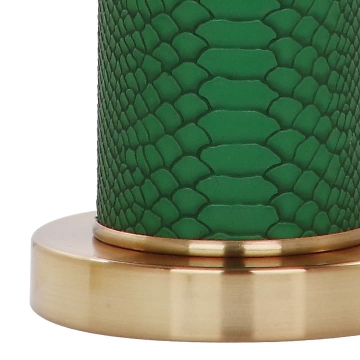 SAFAVIEH Lighting Tomika 32-inch Faux Alligator Grey Table Lamp (Set of 2) - 15"x15"x31.5" - 15Wx15Dx32H