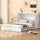 preview thumbnail 4 of 11, Full Size Pulley Structure Design Murphy Bed Wall Platform Bed, White