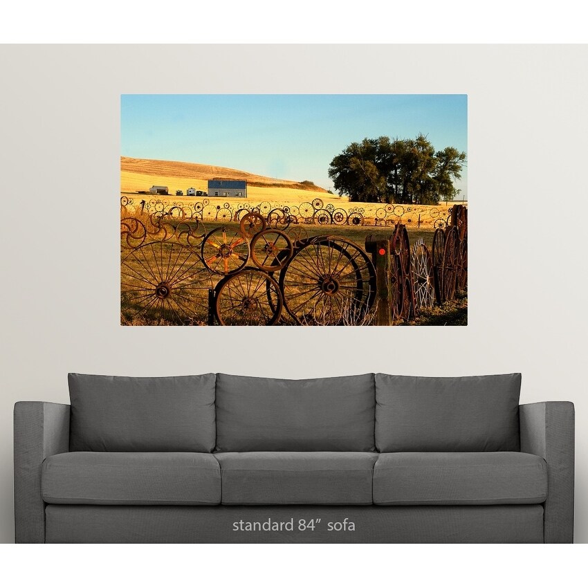 Shop Washington Palouse A Fence Made Of Wagon Wheels Poster