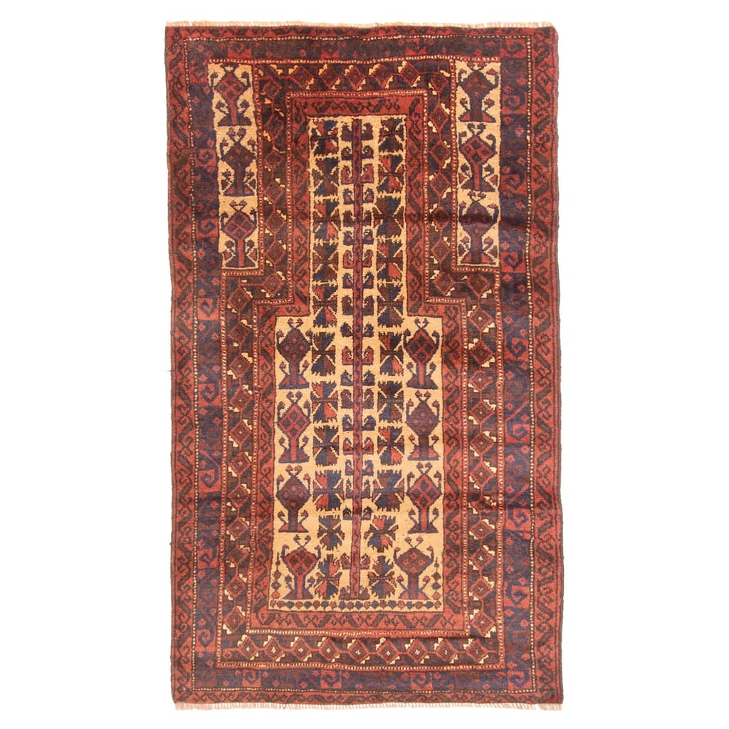ECARPETGALLERY Hand-knotted Teimani Brown Wool Rug - 2'6 x 4'6