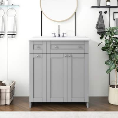 30-Inch Bathroom Vanity with Ceramic Sink