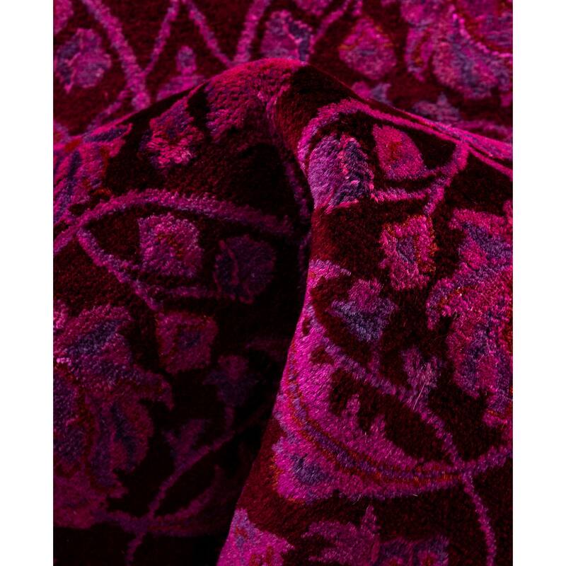 Overdyed One-of-a-Kind Hand-Knotted Area Rug - Pink - 2' 7" x 11' 3"