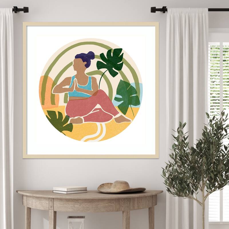 Om Together Marichi by June Erica Vess Wood Framed Wall Art Print