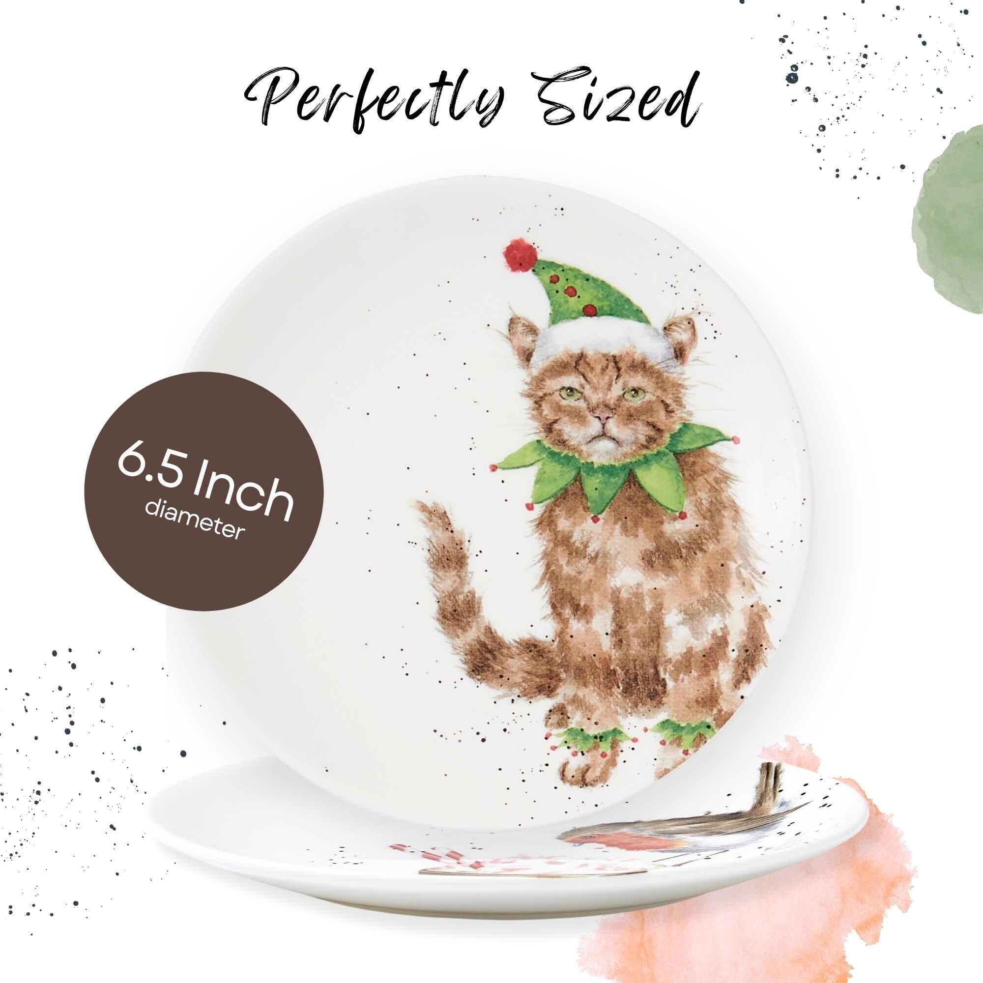 Royal Worcester Set of 4 Holiday Wrendale Designs Coupe Plate - On