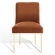 preview thumbnail 33 of 124, SAFAVIEH Couture Nolita Velvet Accent Chair - Mustard / Brass - 28"x23"x35.3" - 28" W x 23" D x 35" H