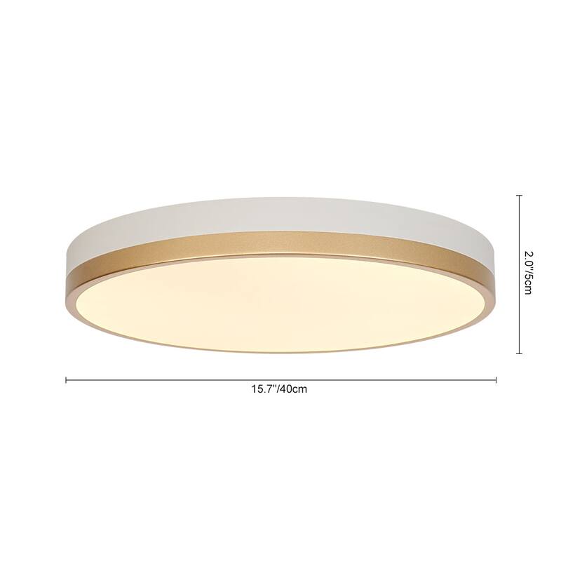 Minimalist Round Dimmable LED Flush Mount Light 5 CCT, 28W 15.7in