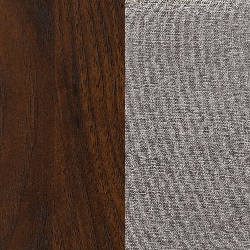 Anza Walnut Upholstered Queen Bed