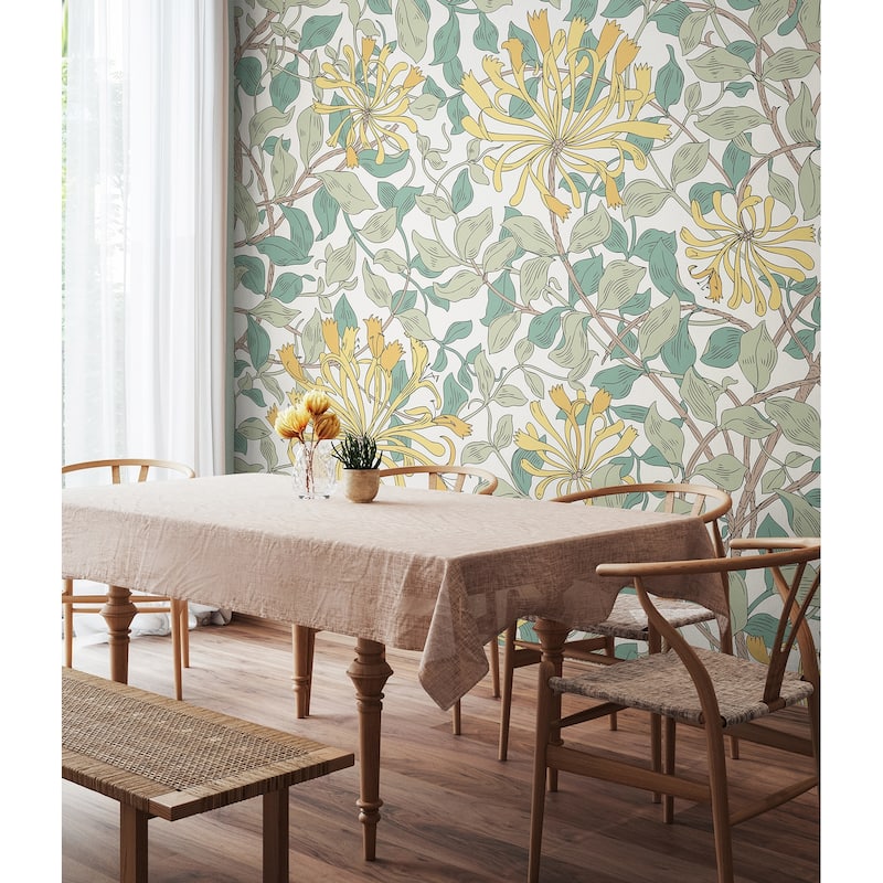 Brewster Origin Murals Honeysuckle Yellow Wall Mural - N/A
