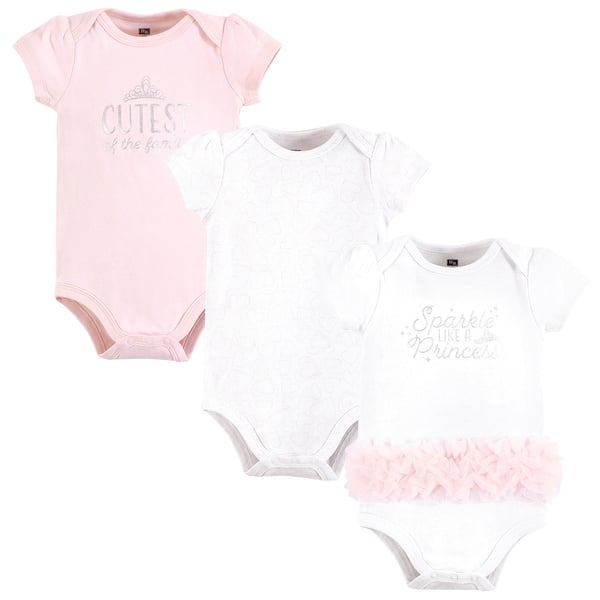 slide 1 of 1, Hudson Baby Infant Girl Cotton Bodysuits, Sparkle Princess Tutu 0-3 Months - Sparkle Princess Tutu