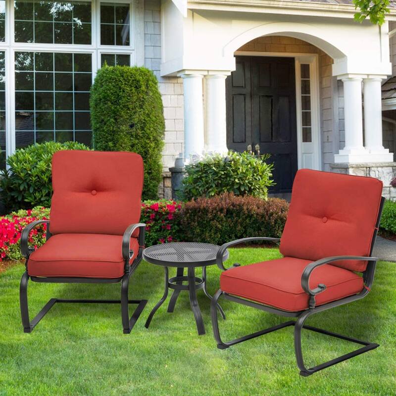 Nista 3-piece Outdoor Spring Metal Bistro Set by Havenside Home