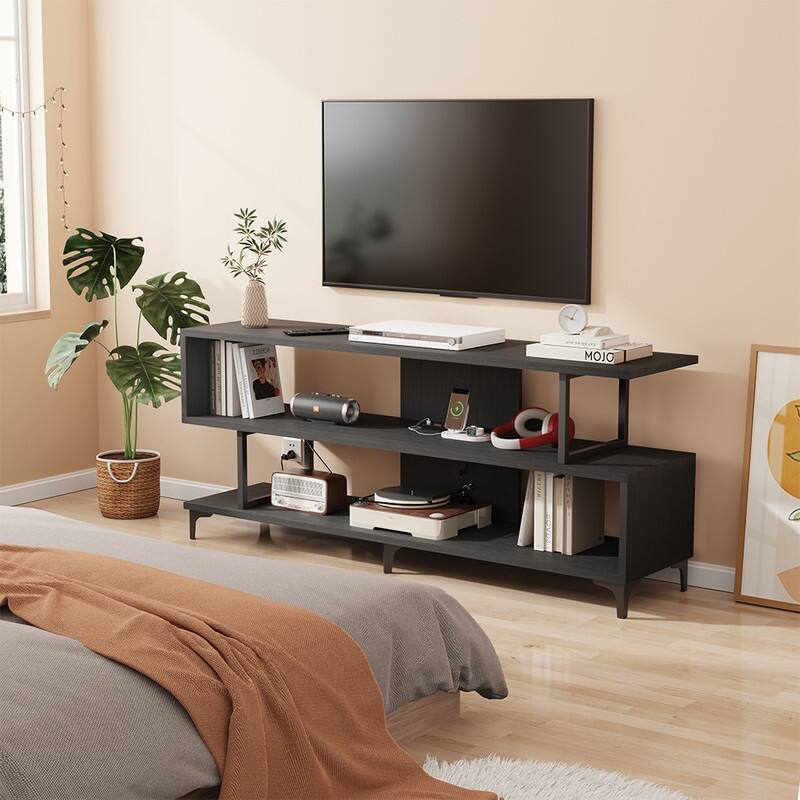 TV Stand for with Power Outlet for 65 Inch TV - 58 inches
