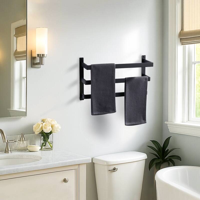 WOWOW Modern Wall-Mounted Stainless Steel Tiered Three-Tier Towel Rack