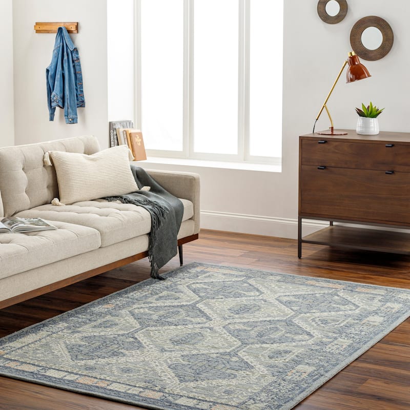 Wall Traditional Area Rug - Navy/Cream - 2' x 3'