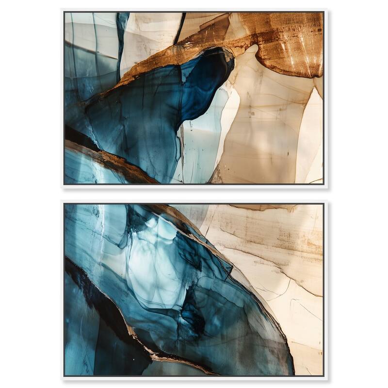 Glitch Aesthetic II Canvas Set of 2 by Art Remedy - 45" x 30" - White