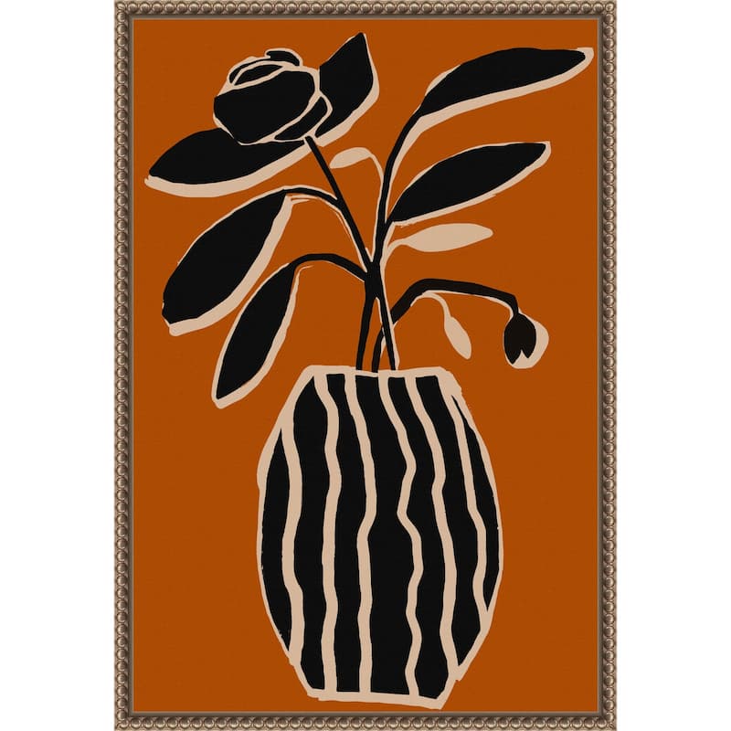 Ochre Still Life No 5 by Treechild Framed Canvas Wall Art Print