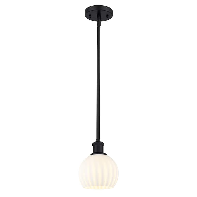 Innovations Lighting 516-1S-8-6 White Venetian Pendant White Venetian
